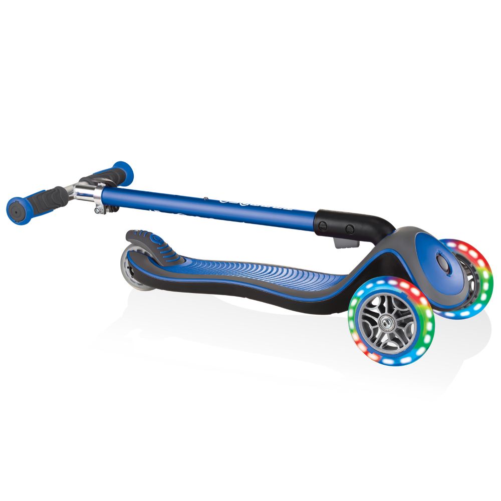 Globber Elite Deluxe with Lights Folding Scooter