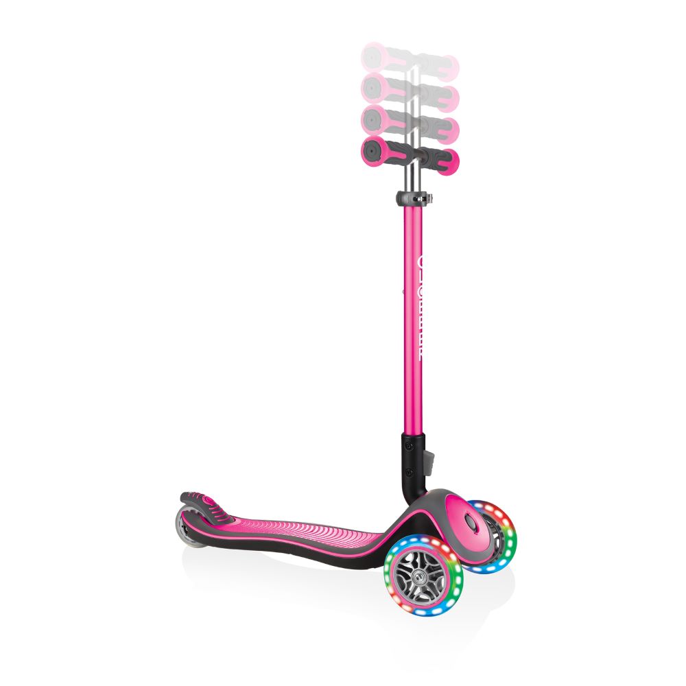 Globber Elite Deluxe with Lights Folding Scooter