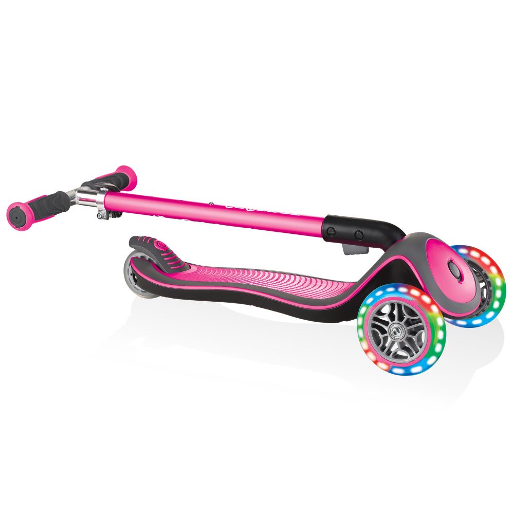 Globber Elite Deluxe with Lights Folding Scooter