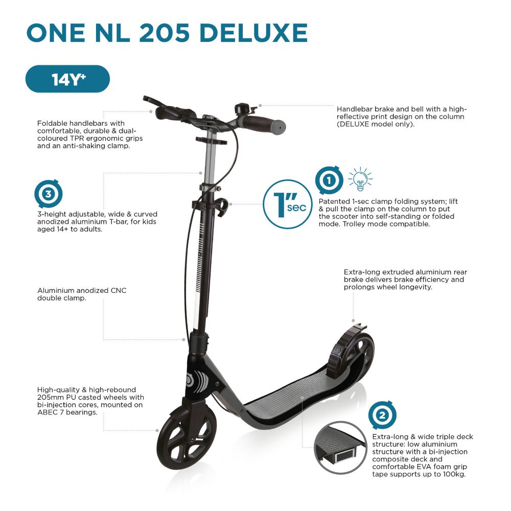 Globber One Nl 205 Folding Scooter