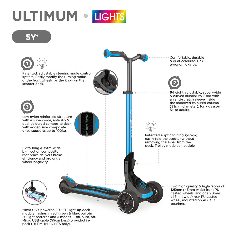 Globber Ultimum 3 Wheel Kids Scooter