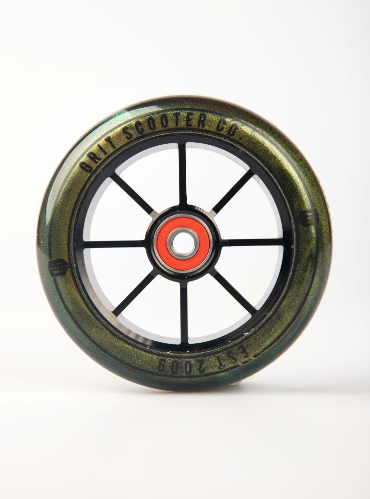 Grit Alloy 110mm Wheels Gold Urethane with Black Core (pair)